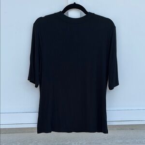 Mock Neck Ribbed A New Day Black Blouse Essential Top